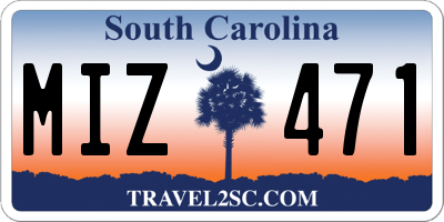 SC license plate MIZ471