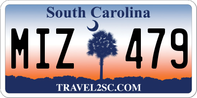 SC license plate MIZ479