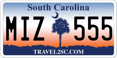 SC license plate MIZ555