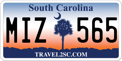 SC license plate MIZ565