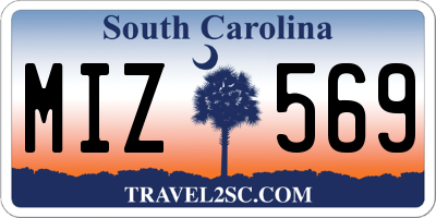 SC license plate MIZ569