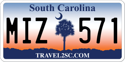 SC license plate MIZ571