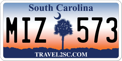 SC license plate MIZ573