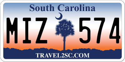SC license plate MIZ574