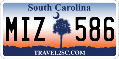 SC license plate MIZ586