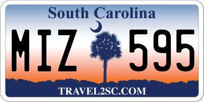 SC license plate MIZ595