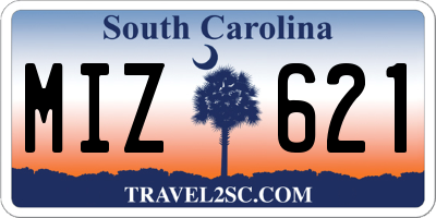 SC license plate MIZ621