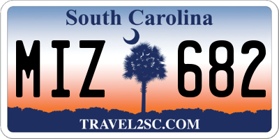 SC license plate MIZ682