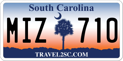 SC license plate MIZ710