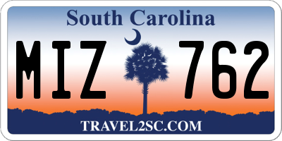 SC license plate MIZ762