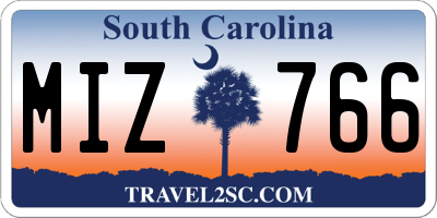 SC license plate MIZ766