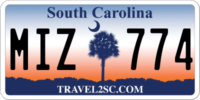 SC license plate MIZ774