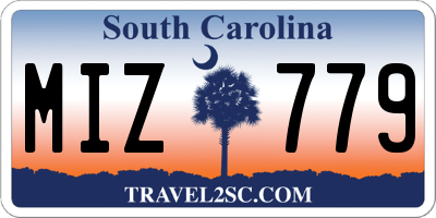SC license plate MIZ779
