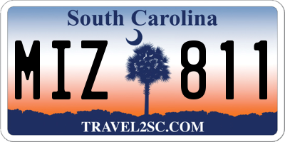 SC license plate MIZ811