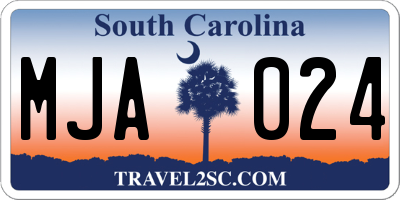 SC license plate MJA024