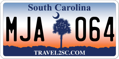SC license plate MJA064