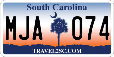 SC license plate MJA074