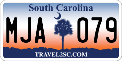 SC license plate MJA079