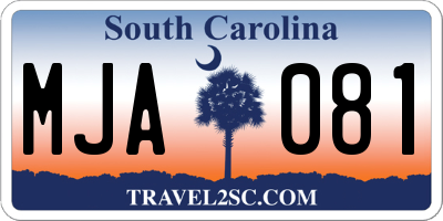 SC license plate MJA081