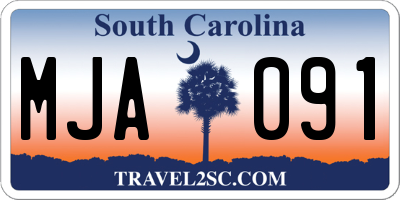 SC license plate MJA091
