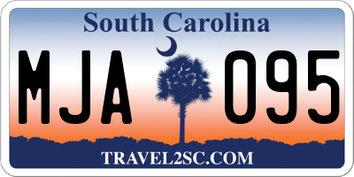 SC license plate MJA095