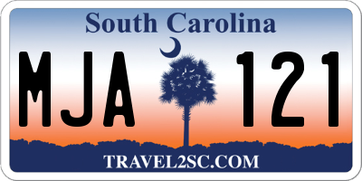 SC license plate MJA121