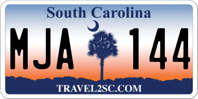 SC license plate MJA144