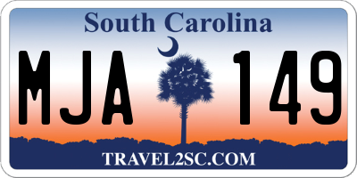 SC license plate MJA149