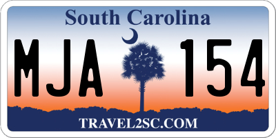 SC license plate MJA154