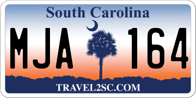 SC license plate MJA164