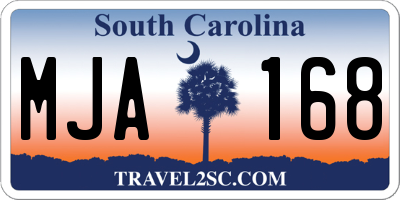 SC license plate MJA168