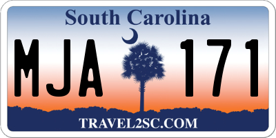 SC license plate MJA171