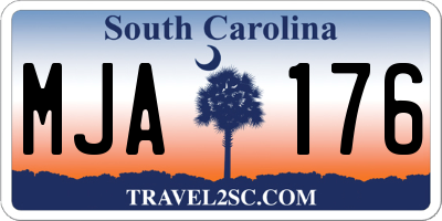 SC license plate MJA176