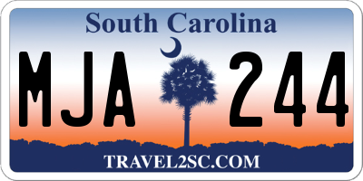 SC license plate MJA244