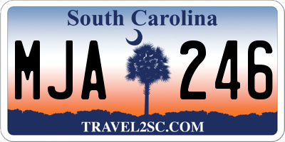 SC license plate MJA246