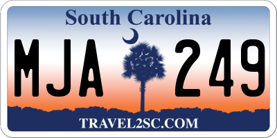 SC license plate MJA249