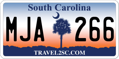 SC license plate MJA266