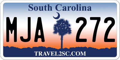 SC license plate MJA272
