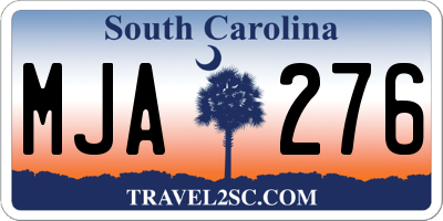 SC license plate MJA276