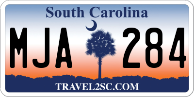 SC license plate MJA284