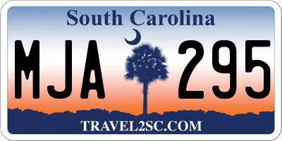 SC license plate MJA295
