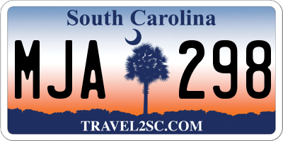 SC license plate MJA298