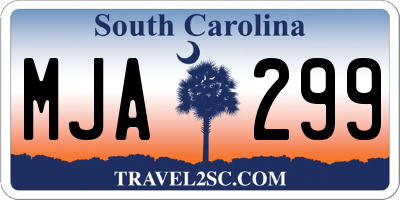 SC license plate MJA299