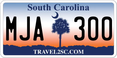 SC license plate MJA300