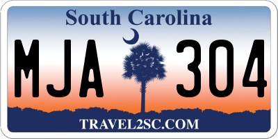 SC license plate MJA304