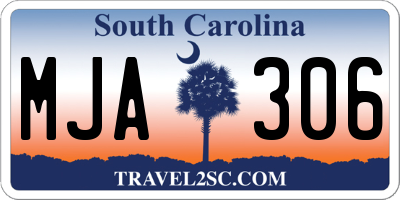 SC license plate MJA306