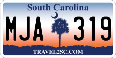 SC license plate MJA319