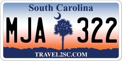 SC license plate MJA322