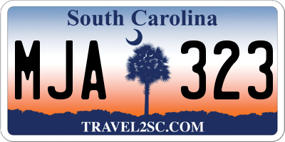 SC license plate MJA323