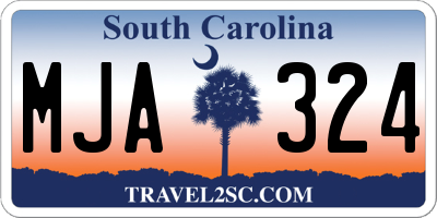 SC license plate MJA324